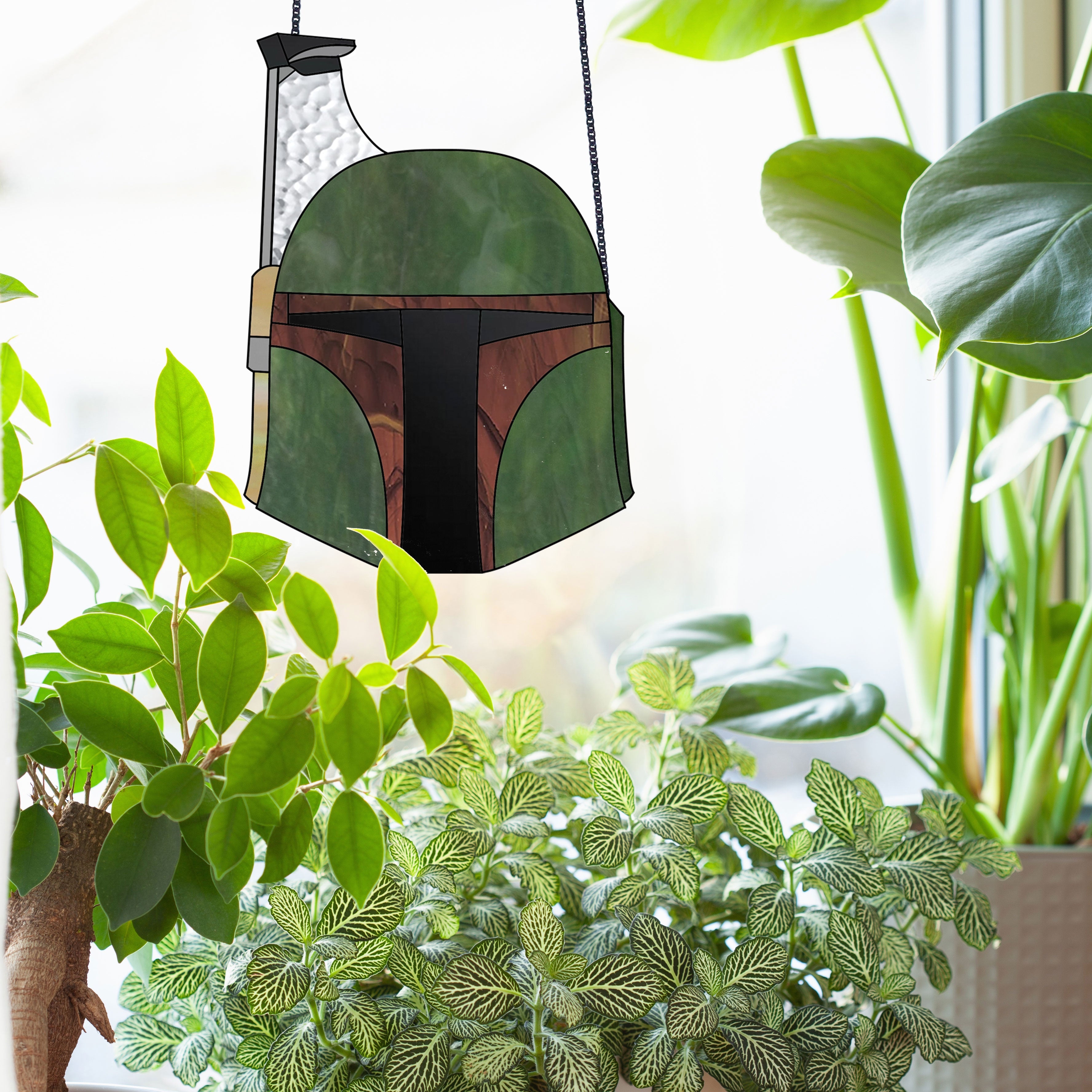 Boba Fett Helmet Star Wars Stained Glass Pattern