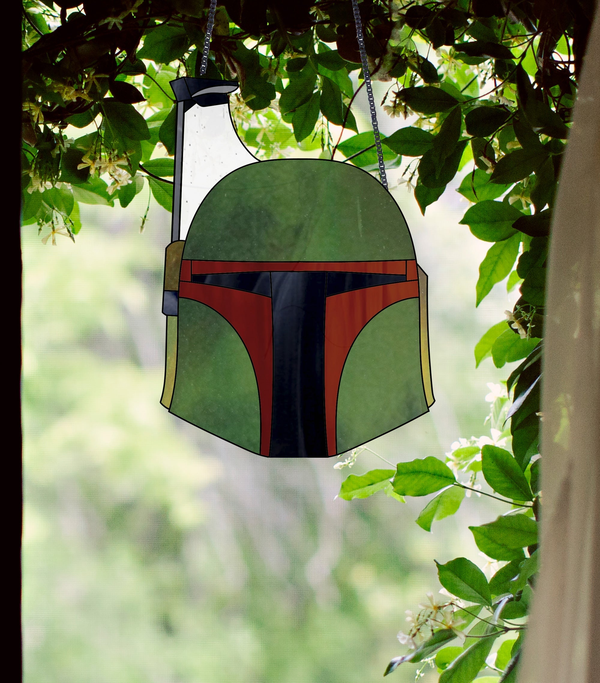 Boba Fett Helmet Star Wars Stained Glass Pattern