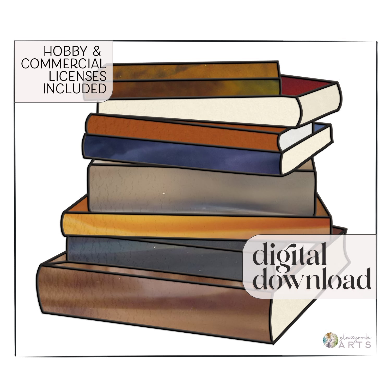Books Stained Glass Pattern