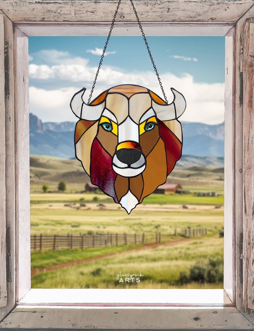Sweet Buffalo Stained Glass Pattern