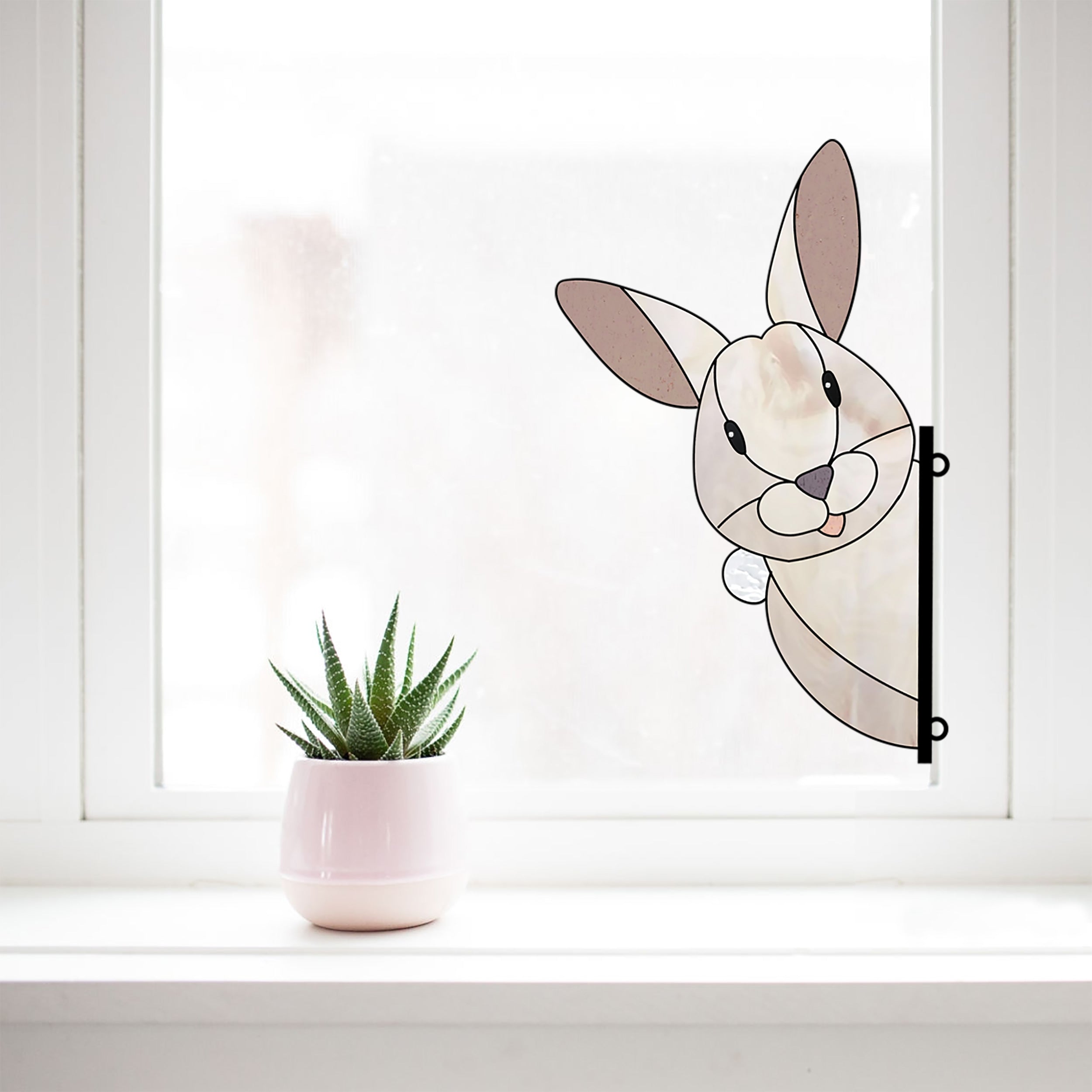 Rabbit Buddy Bunny Stained Glass Rabbit Pattern