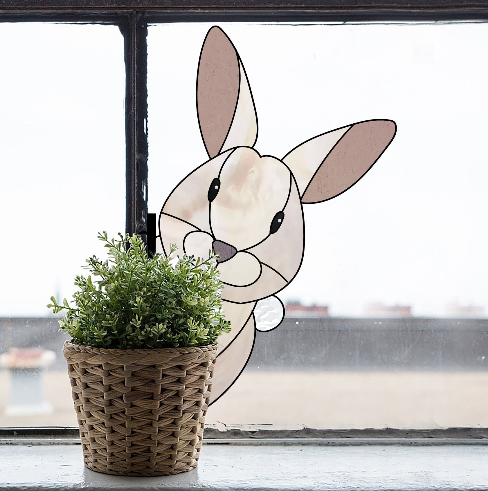 Rabbit Buddy Bunny Stained Glass Rabbit Pattern