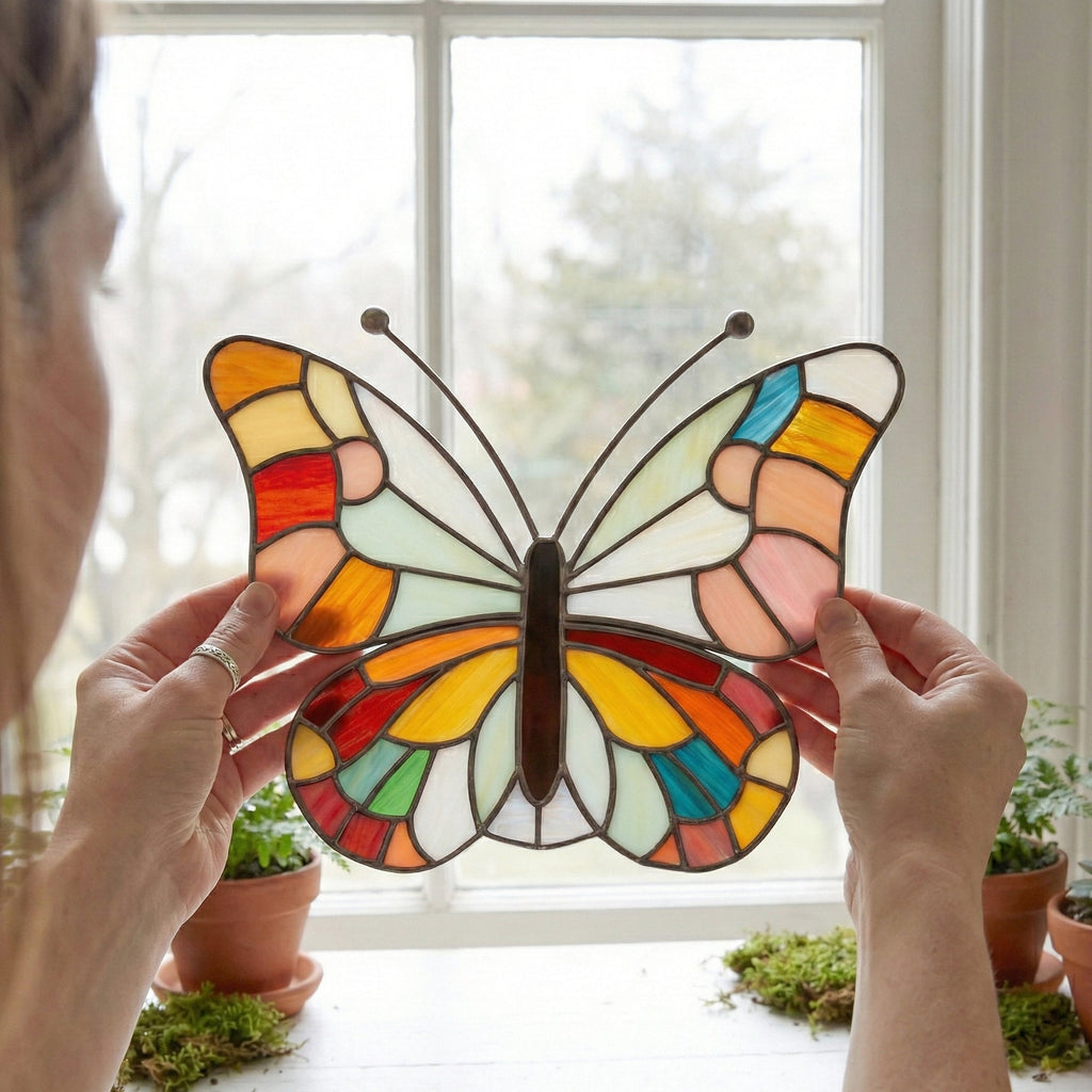 Groovy Stained Glass Butterfly Pattern