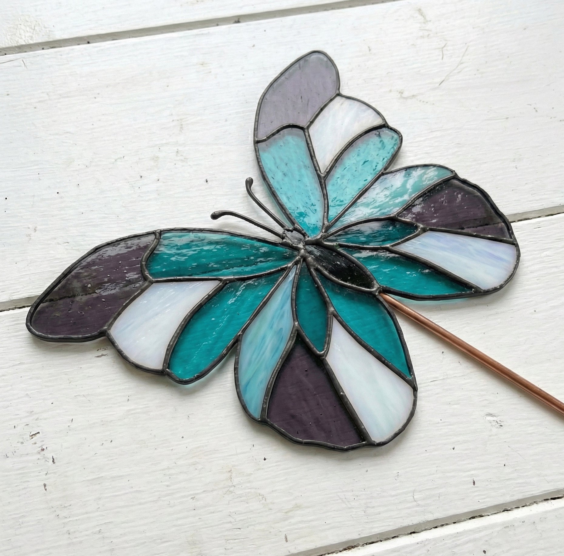 Butterfly Garden Stake Stained Glass Pattern