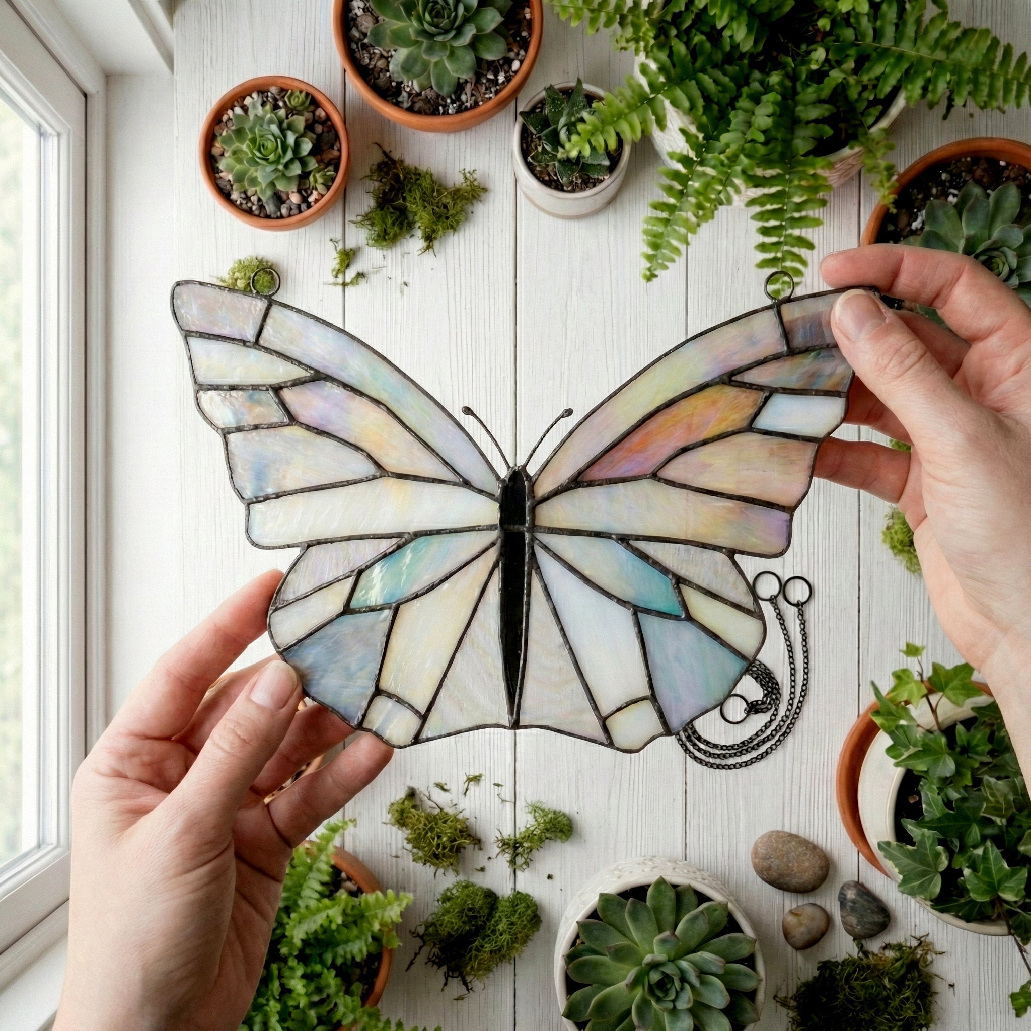 Stained Glass Butterfly Pattern