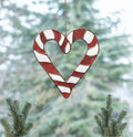 Candy Cane Heart Stained Glass Pattern PDF & PNG