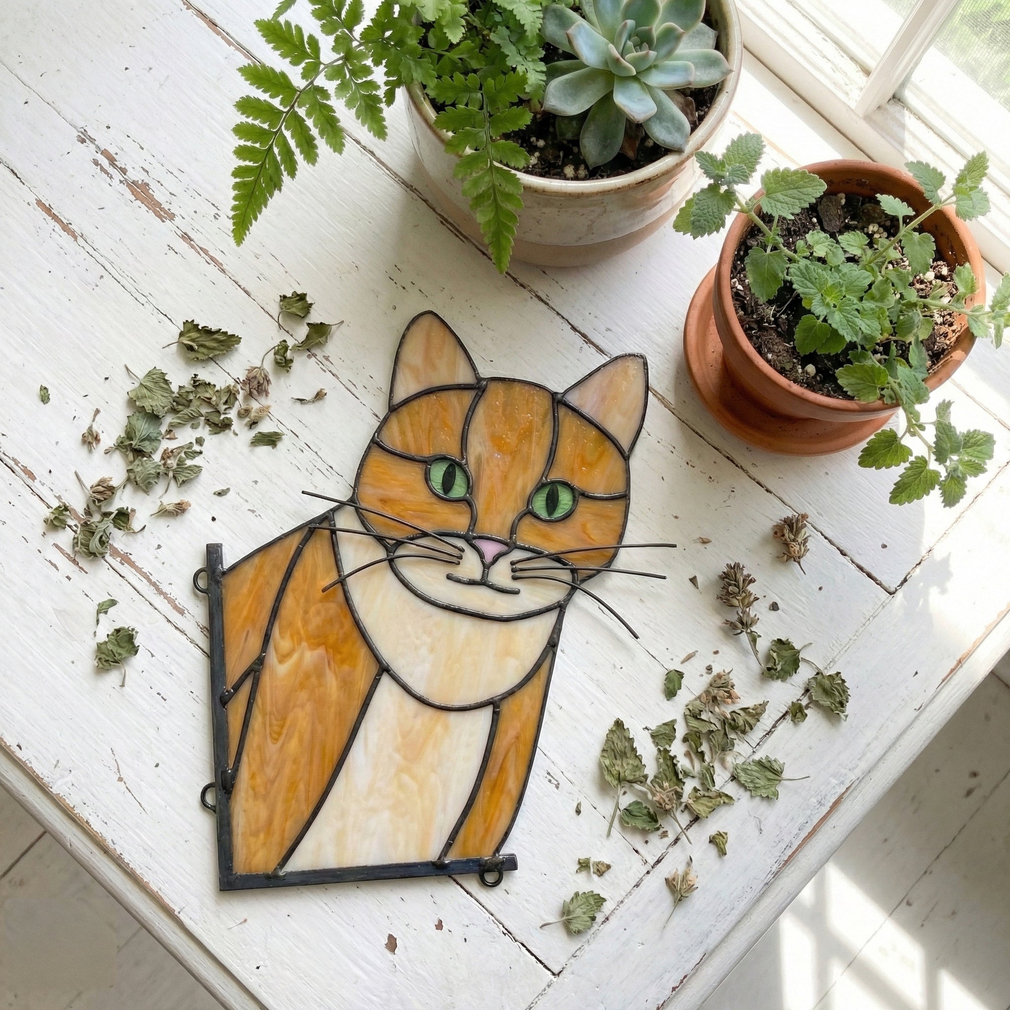 Cat Buddy Stained Glass Pattern