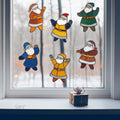 Dancing Santas Stained Glass Pattern Pack of 6