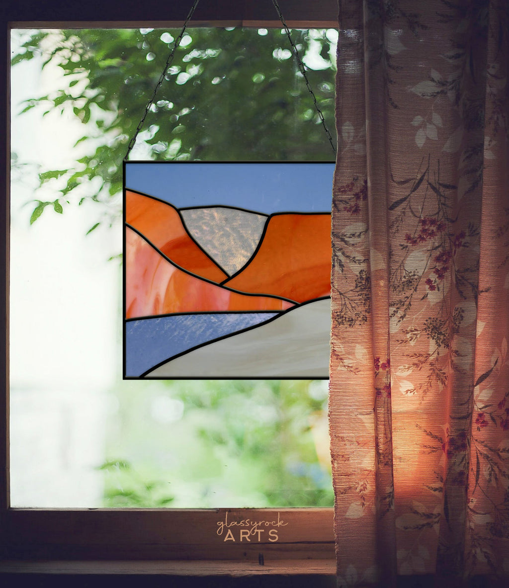 Desert Landscape Beginner Stained Glass Pattern