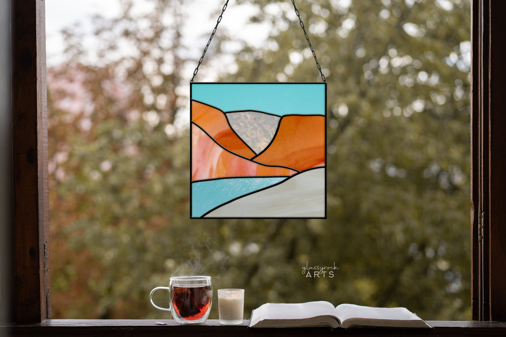 Desert Landscape Beginner Stained Glass Pattern
