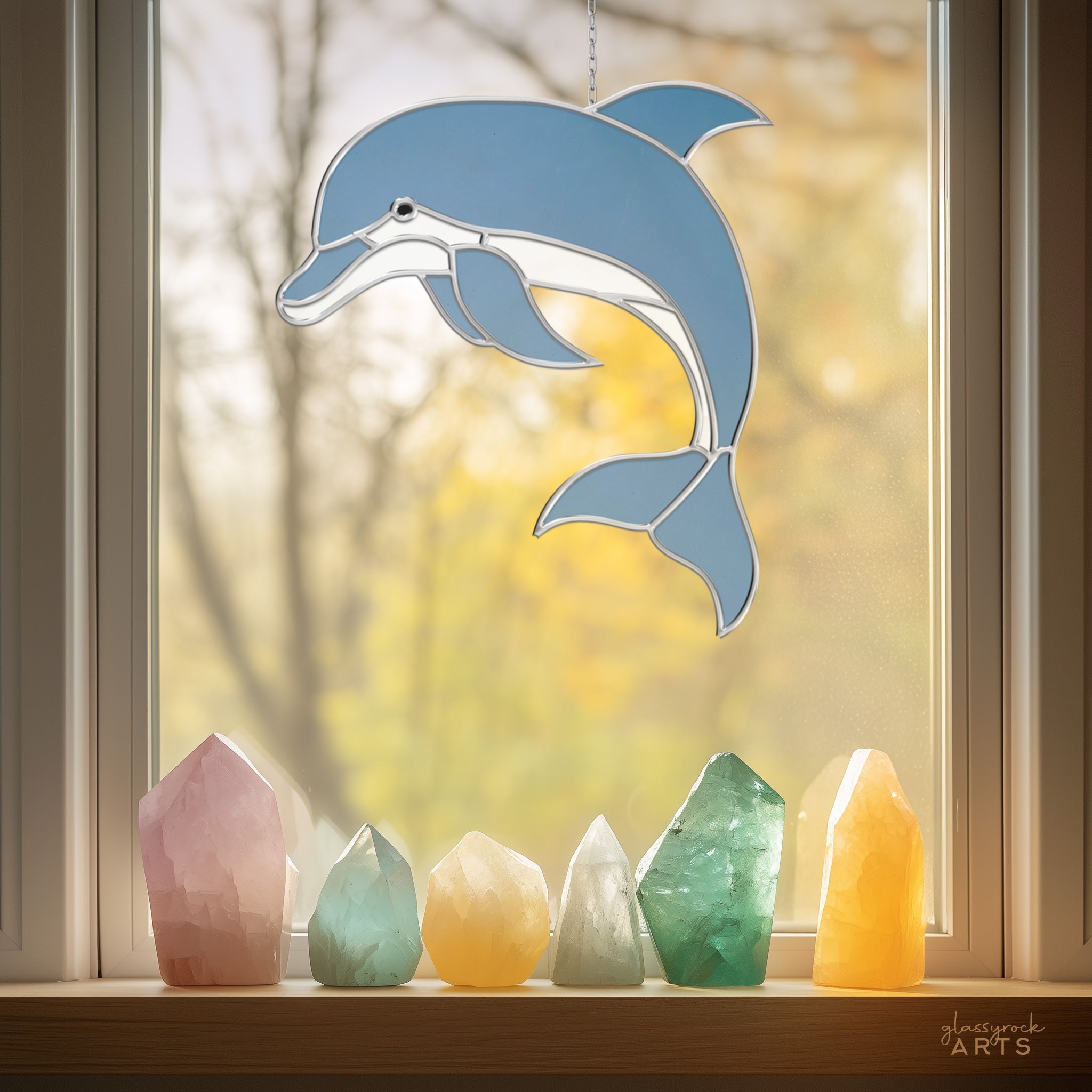 Dolphin Stained Glass Pattern