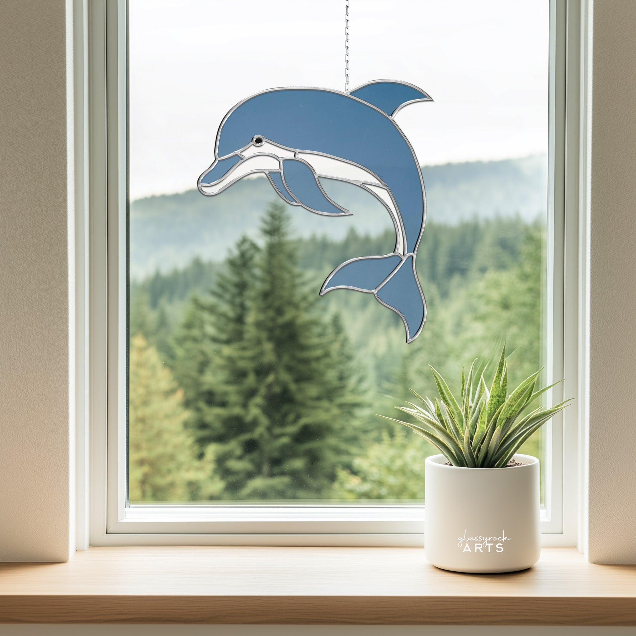 Dolphin Stained Glass Pattern
