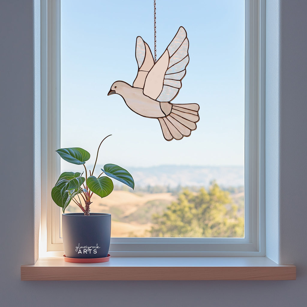 Dove Stained Glass Bird Pattern