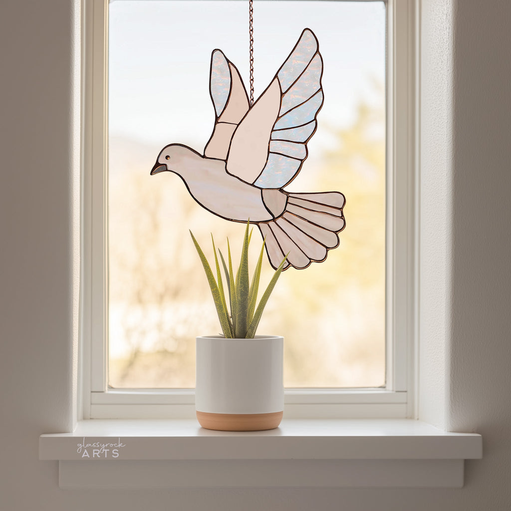 Dove Stained Glass Bird Pattern