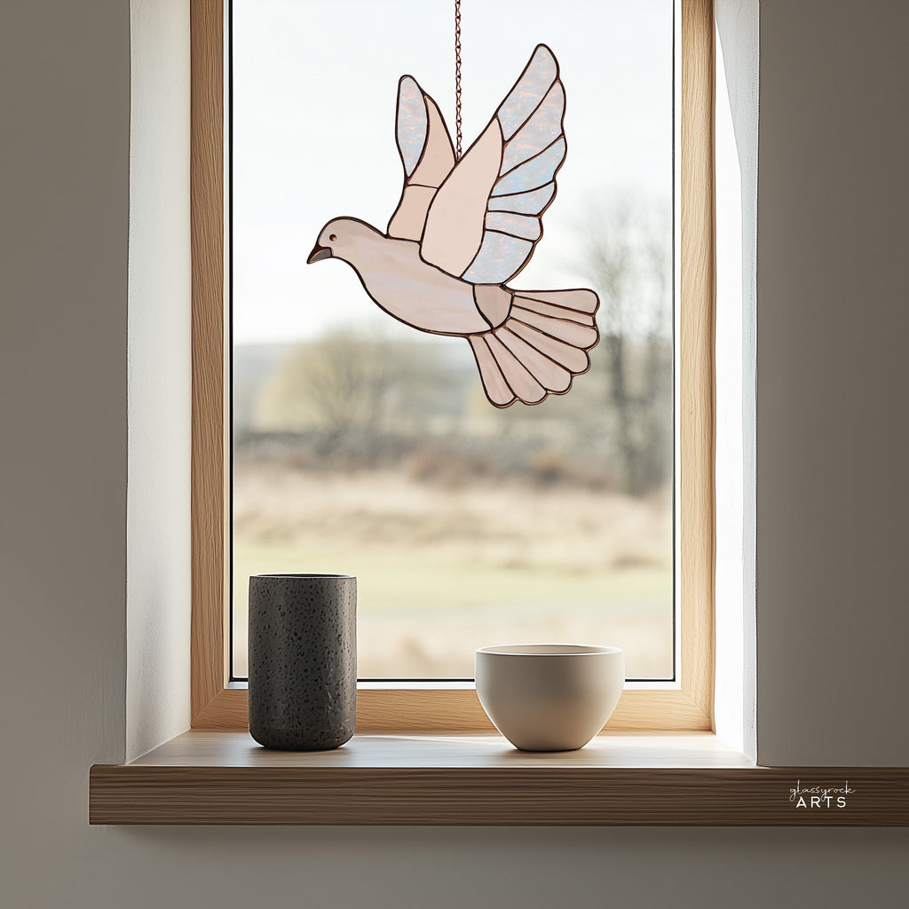 Dove Stained Glass Bird Pattern