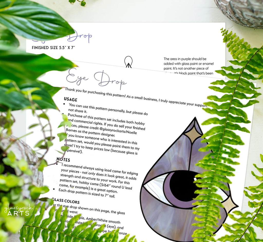 Eye Stained Glass Pattern Rain Drop