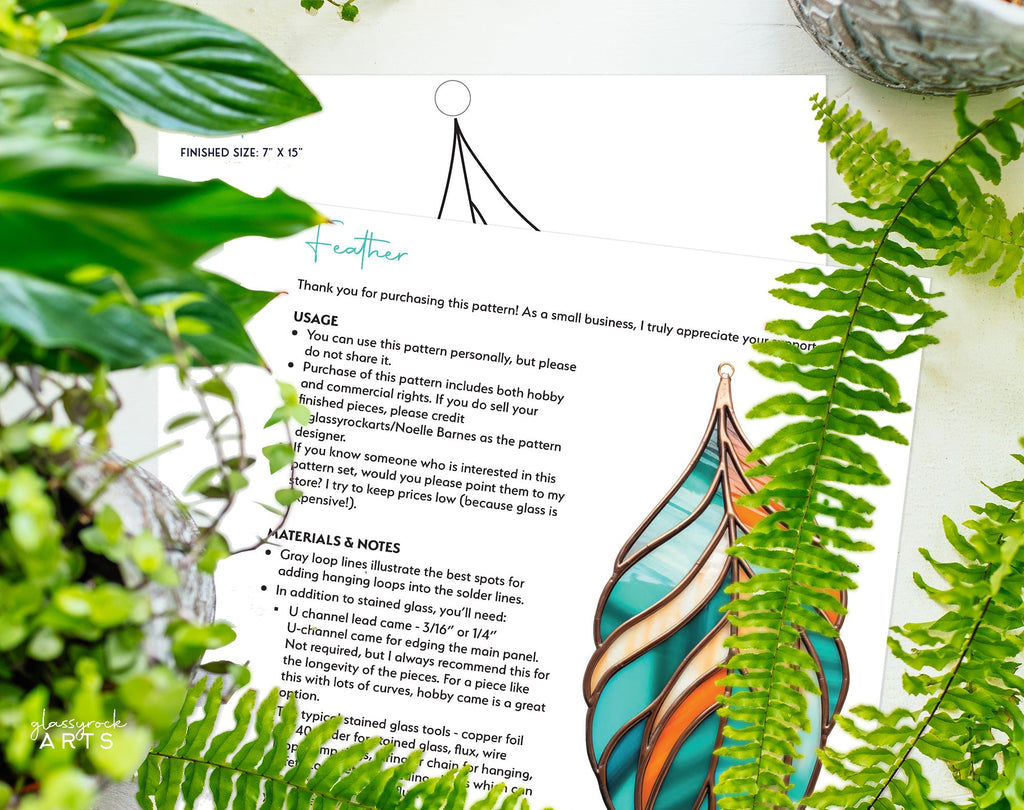 Feather Stained Glass Patterns