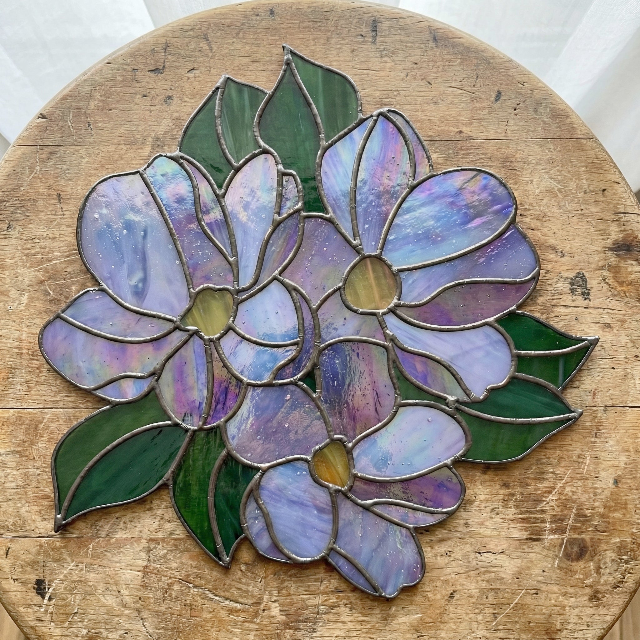 Bundle of Flowers Stained Glass Pattern PDF & PNG