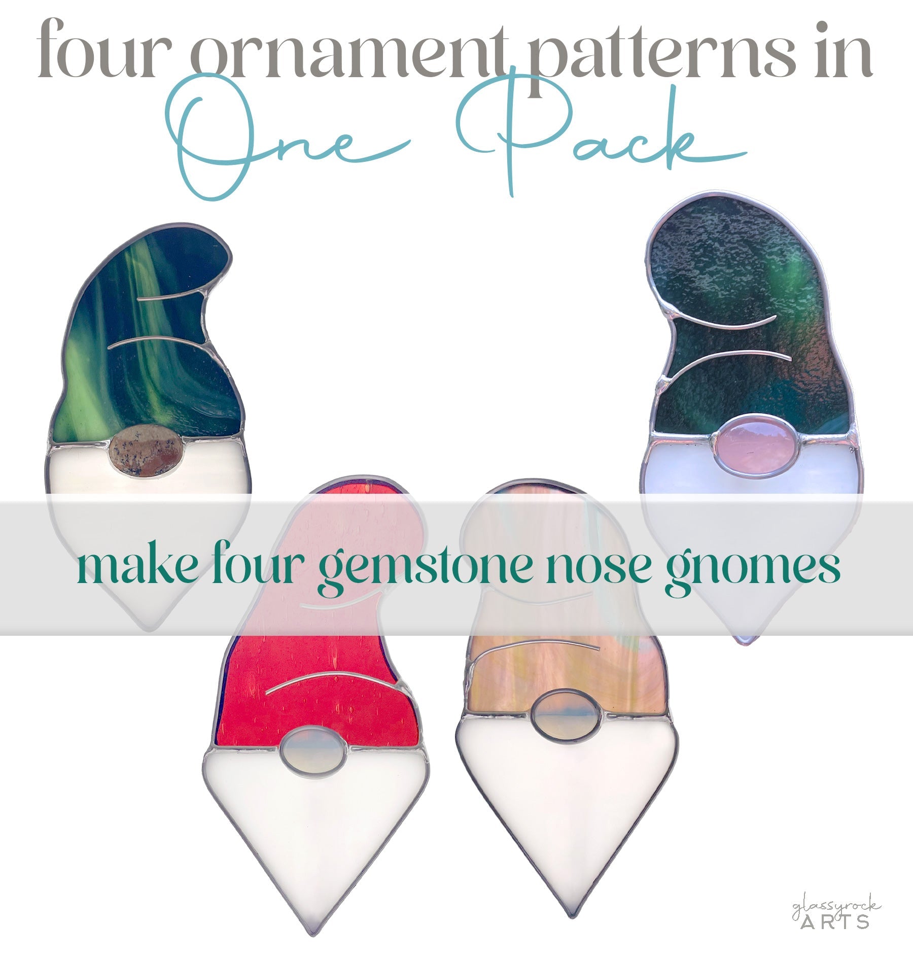 Gnome Stained Glass Christmas Ornament Patterns