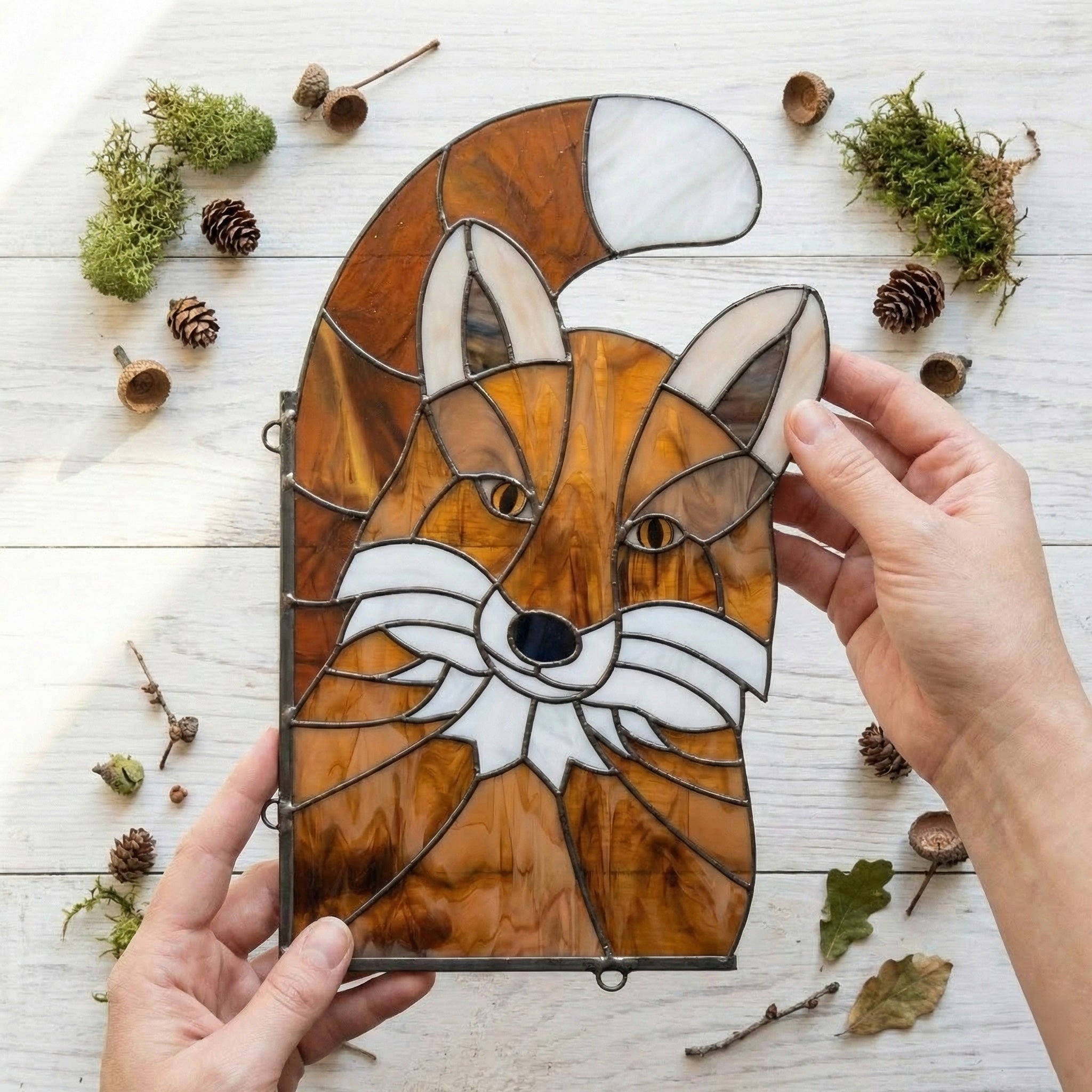 Fox Buddy Stained Glass Pattern