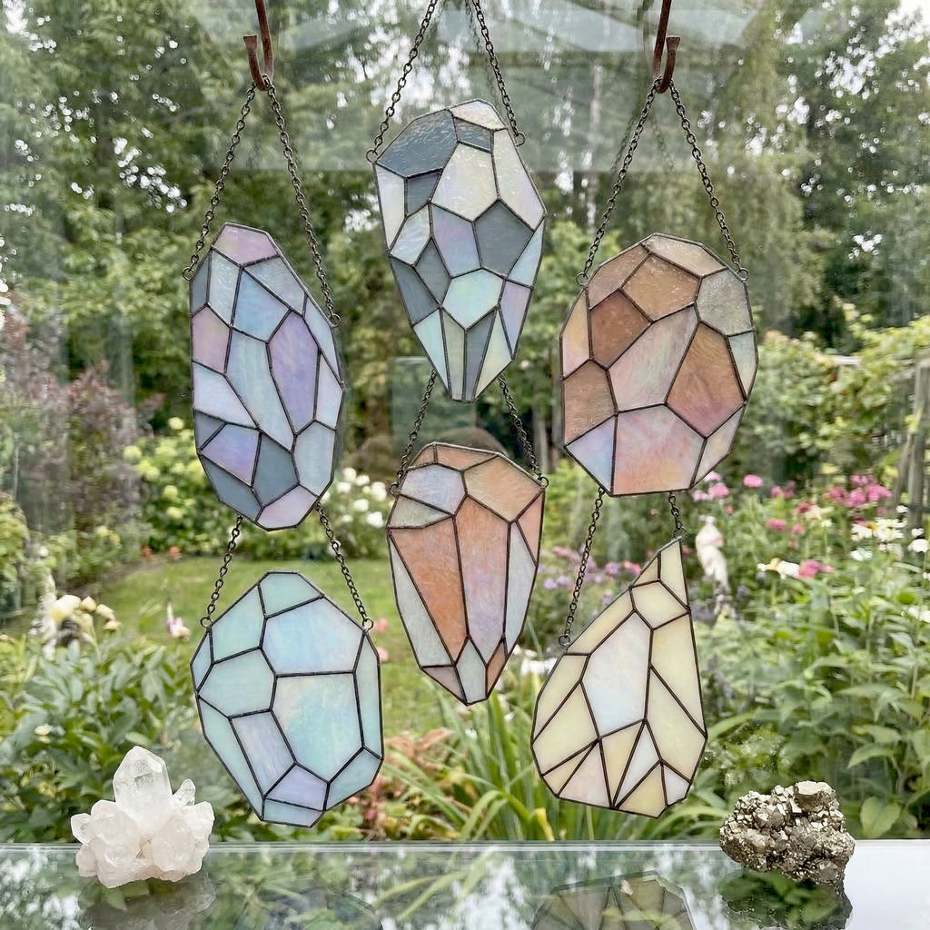 Easy Stained Glass Gems Patterns, 6-Pack