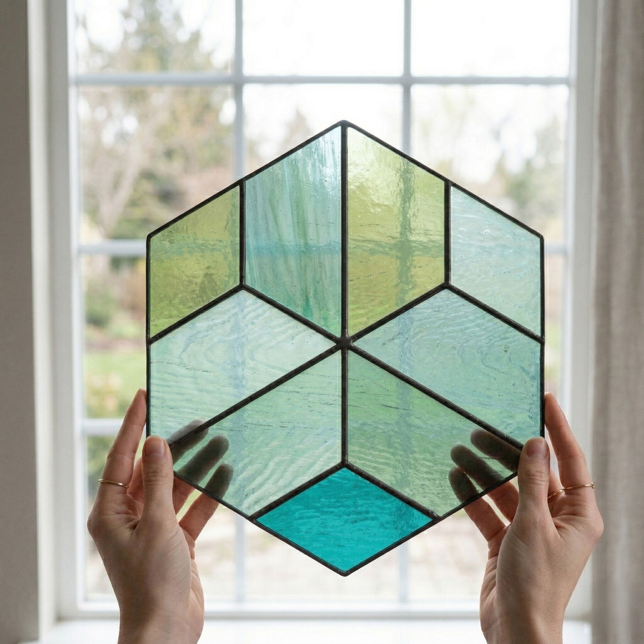 Easy Hexagon Beginner Stained Glass Pattern