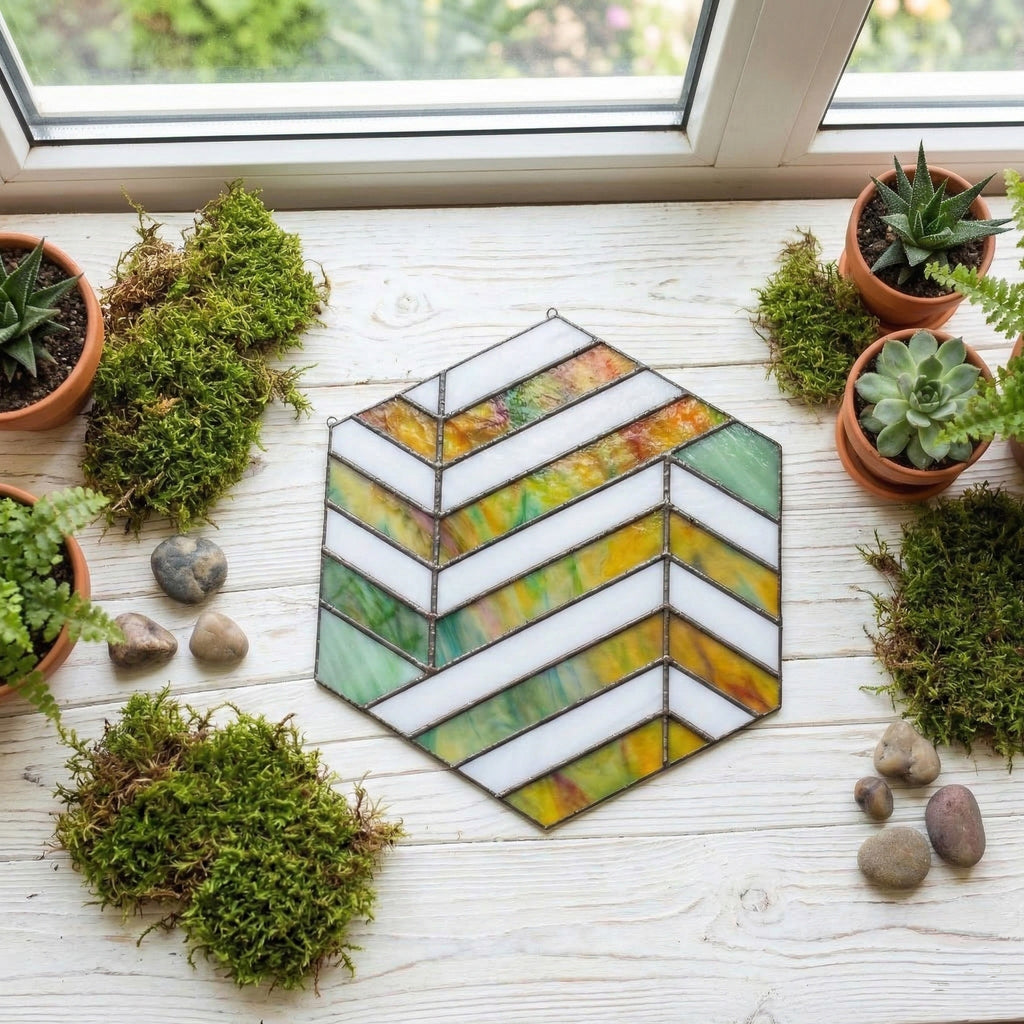Hexagon Beginner Stained Glass Pattern