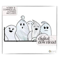 Ghost Buddies Halloween Stained Glass Pattern