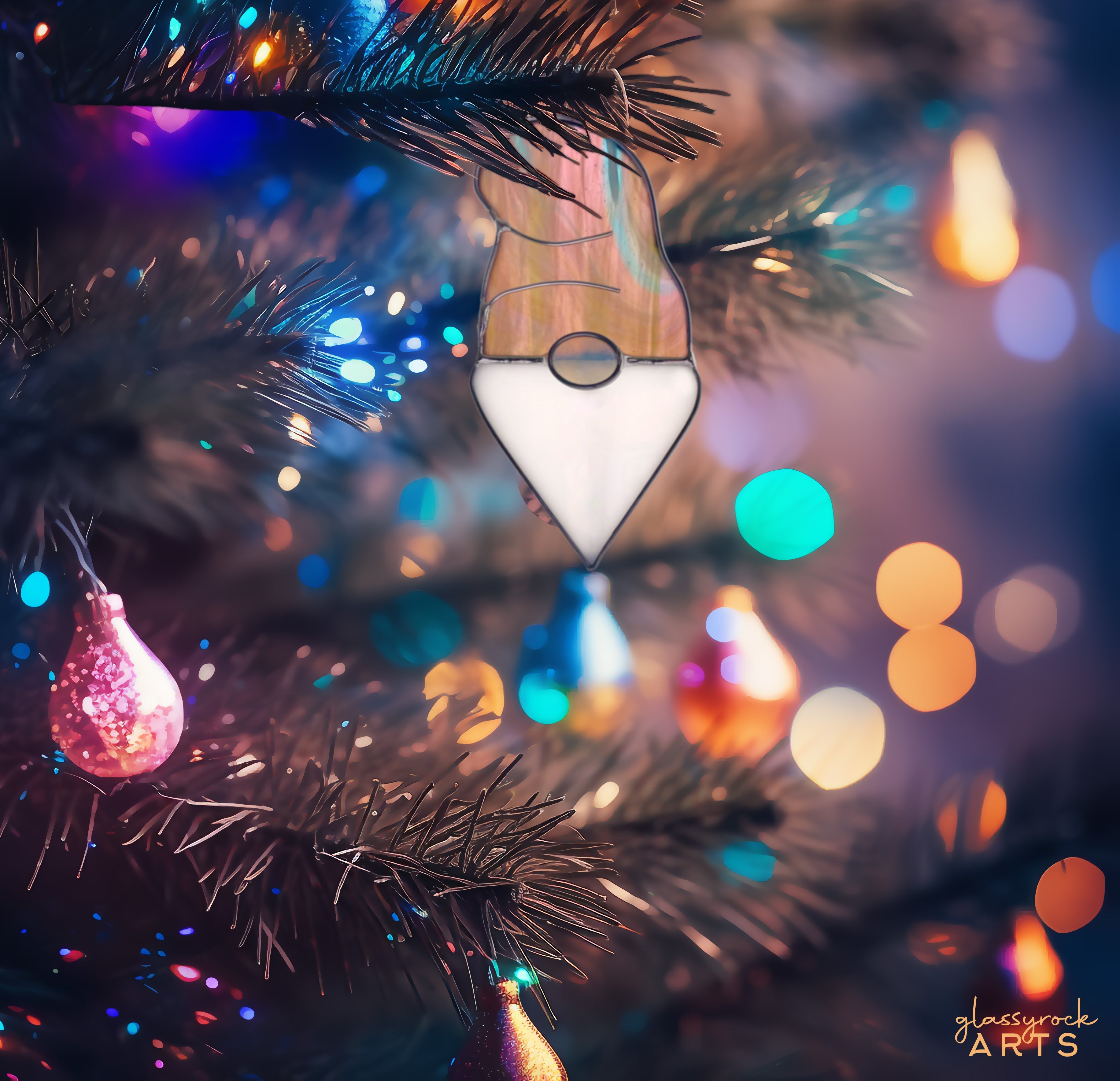 Gnome Stained Glass Christmas Ornament Patterns
