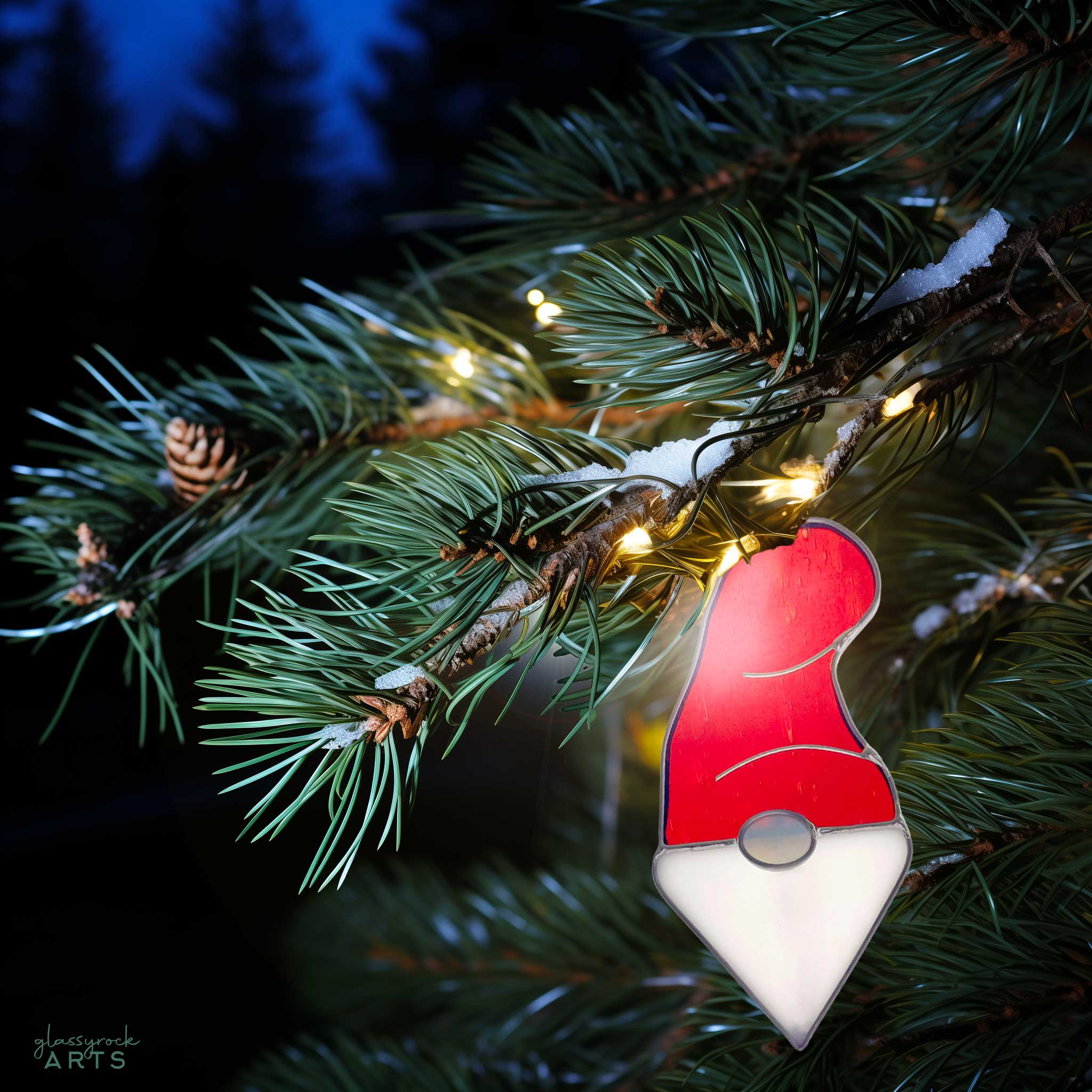 Gnome Stained Glass Christmas Ornament Patterns