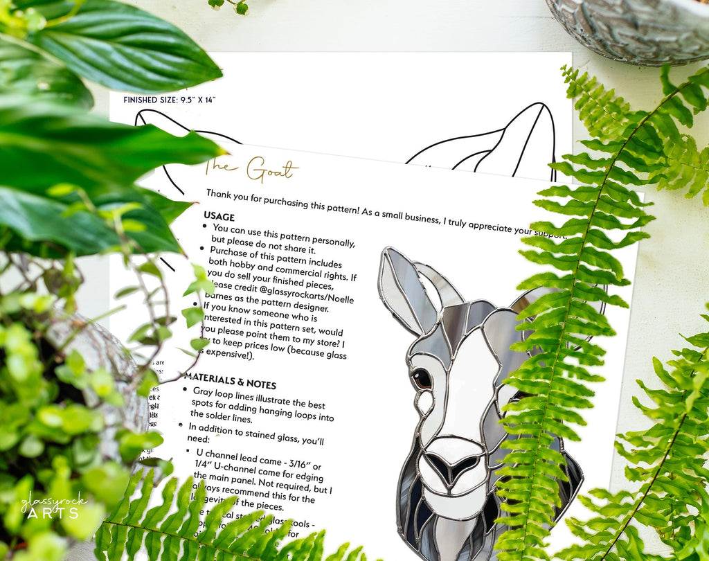 Goat Stained Glass Pattern