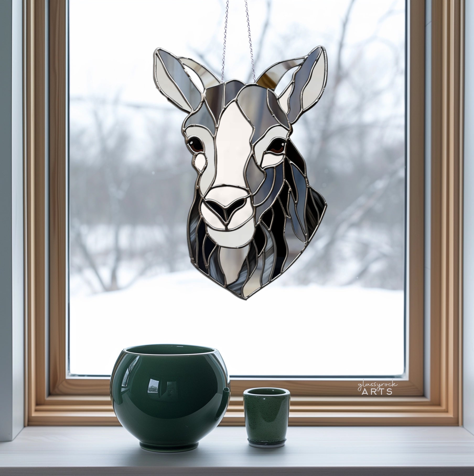Goat Stained Glass Pattern