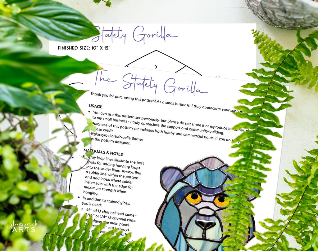 Gorilla Stained Glass Pattern