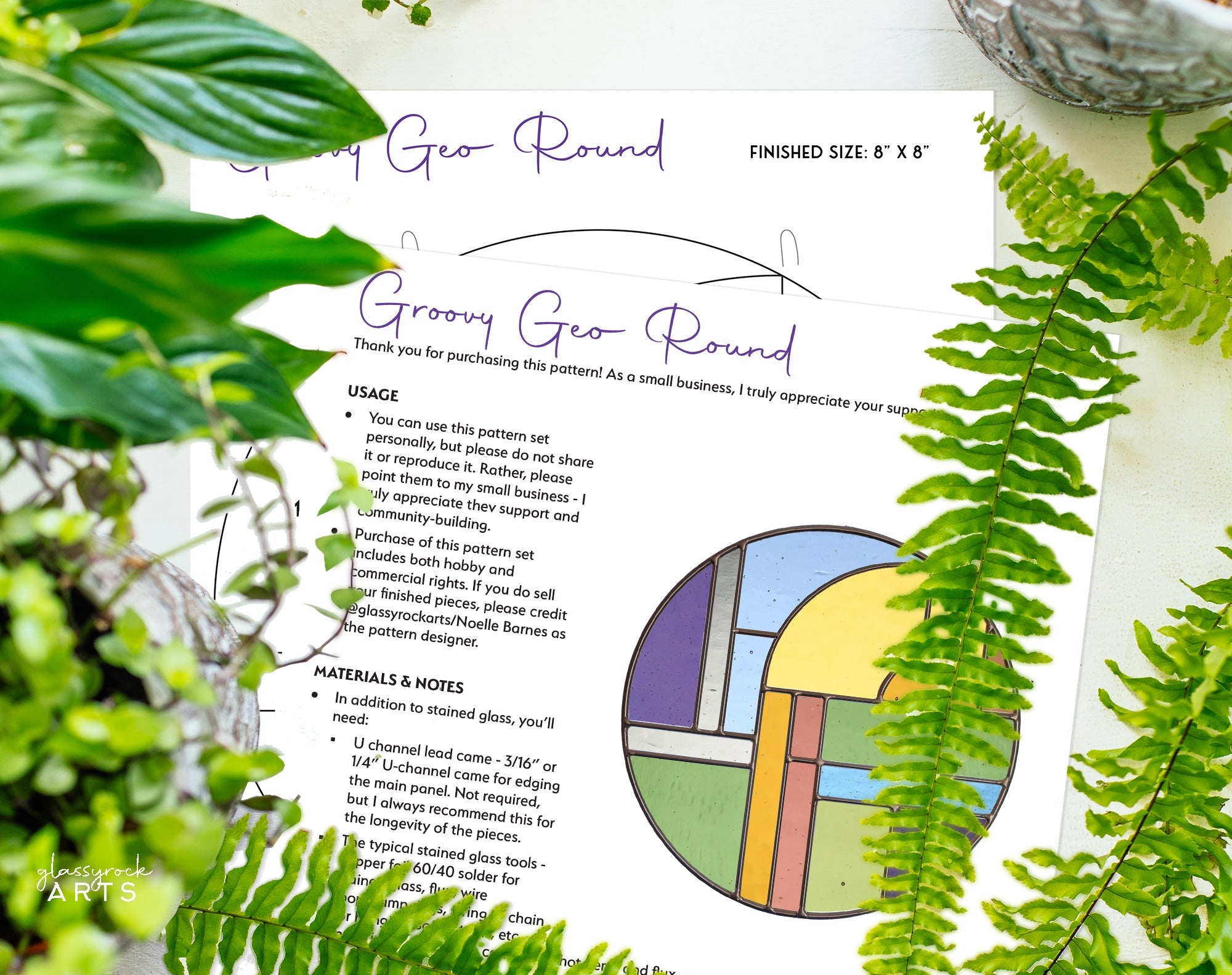 Groovy Round Stained Glass Pattern