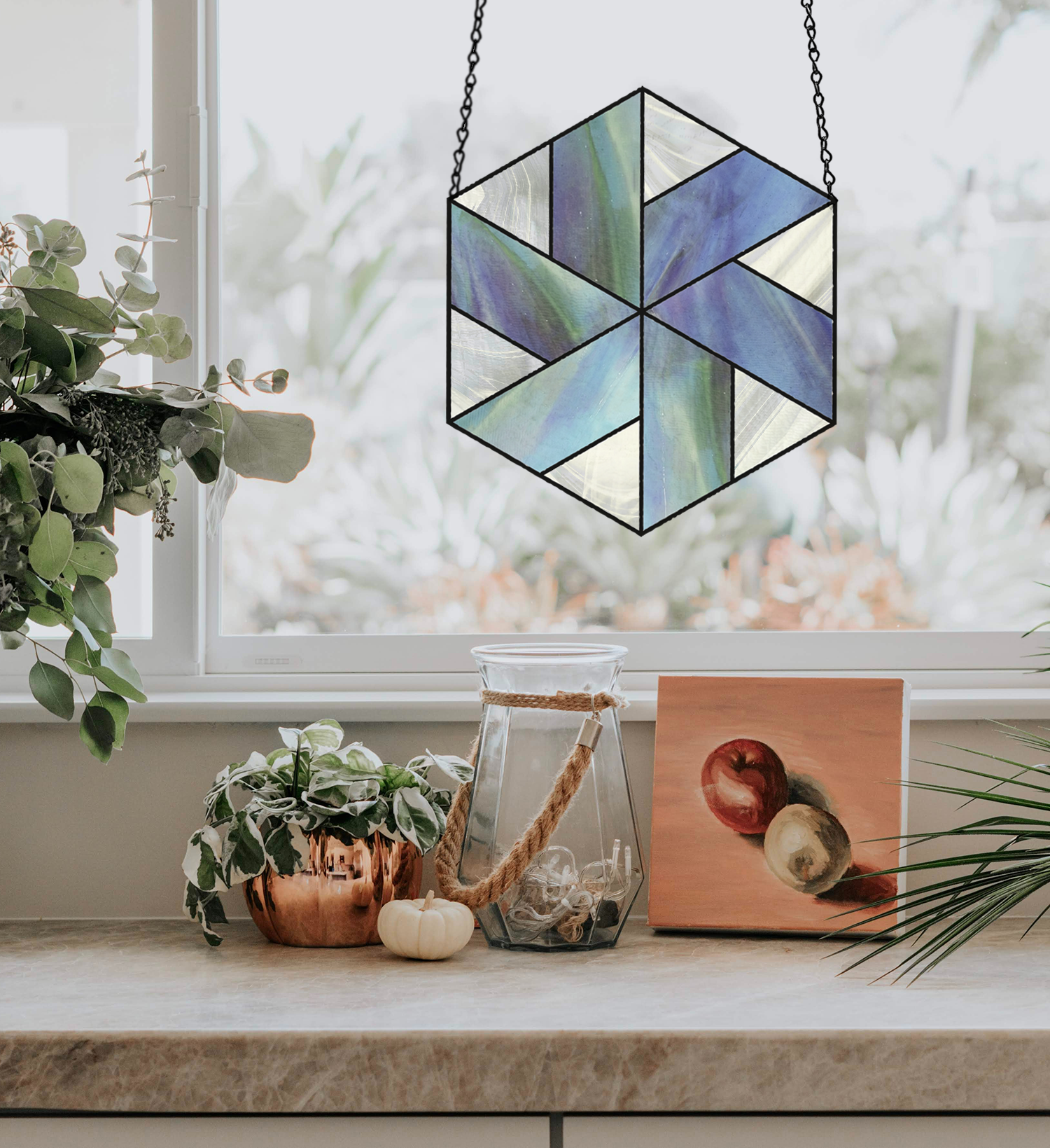 Pinwheel Hexagon Beginner Stained Glass Pattern