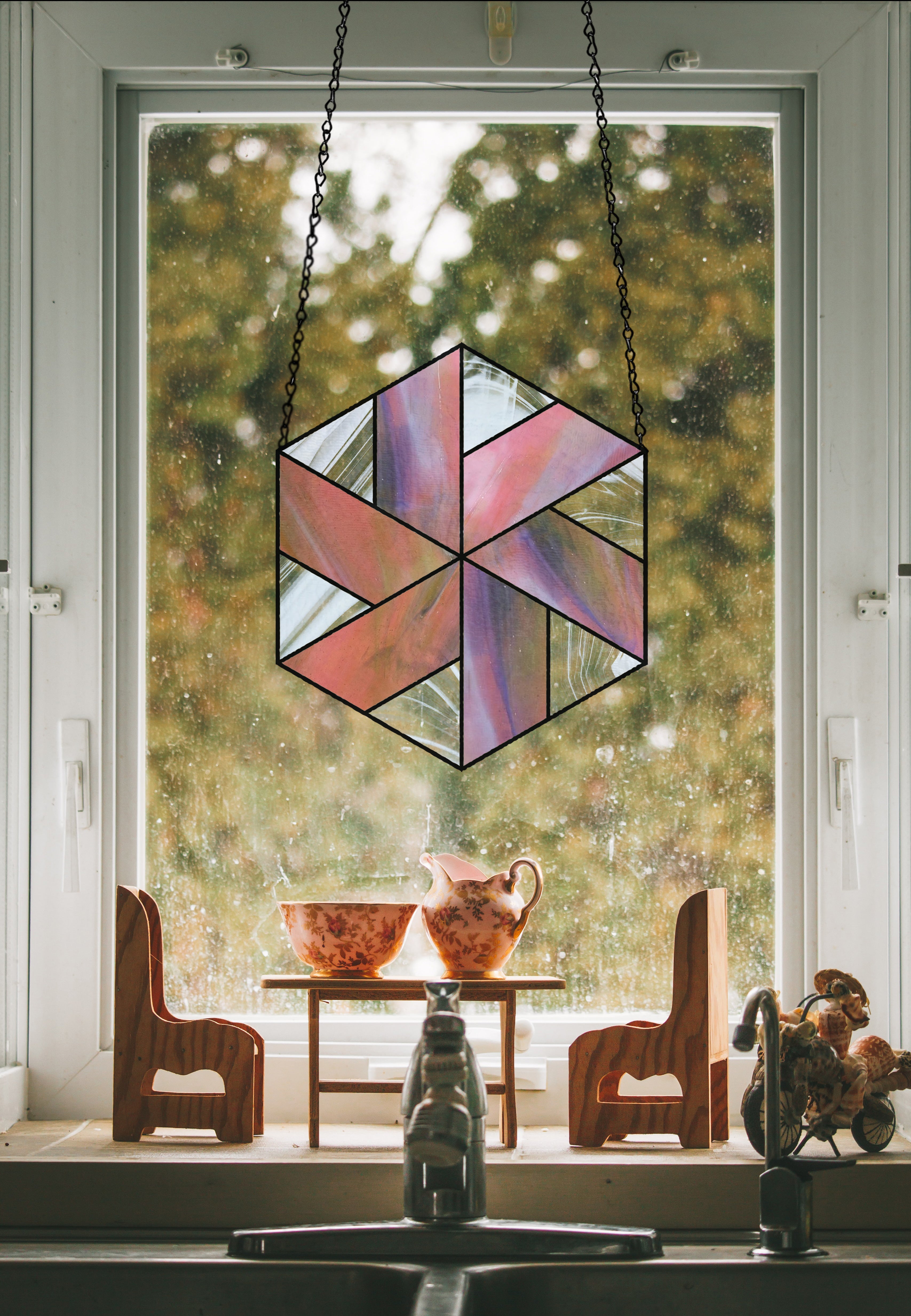 Pinwheel Hexagon Beginner Stained Glass Pattern