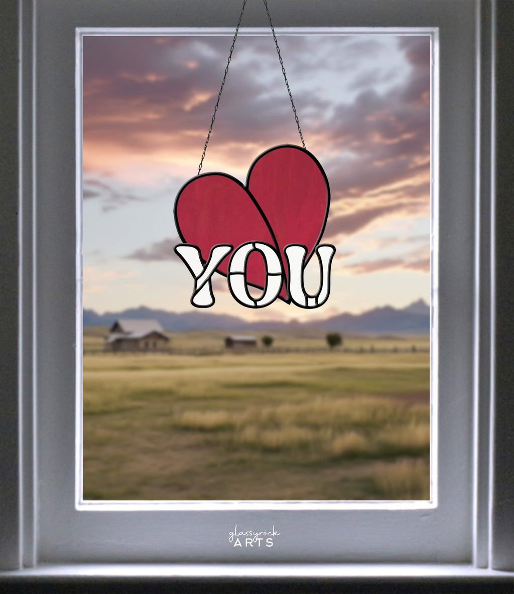 Heart You Stained Glass Pattern
