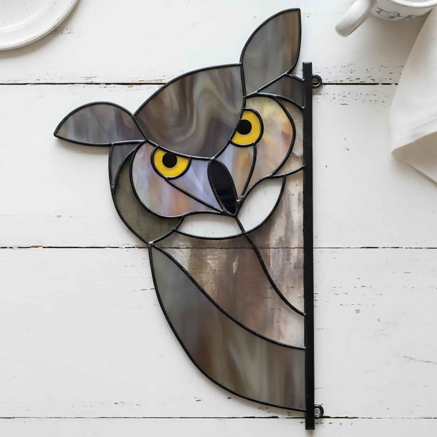 Horned Owl Buddy Stained Glass Pattern