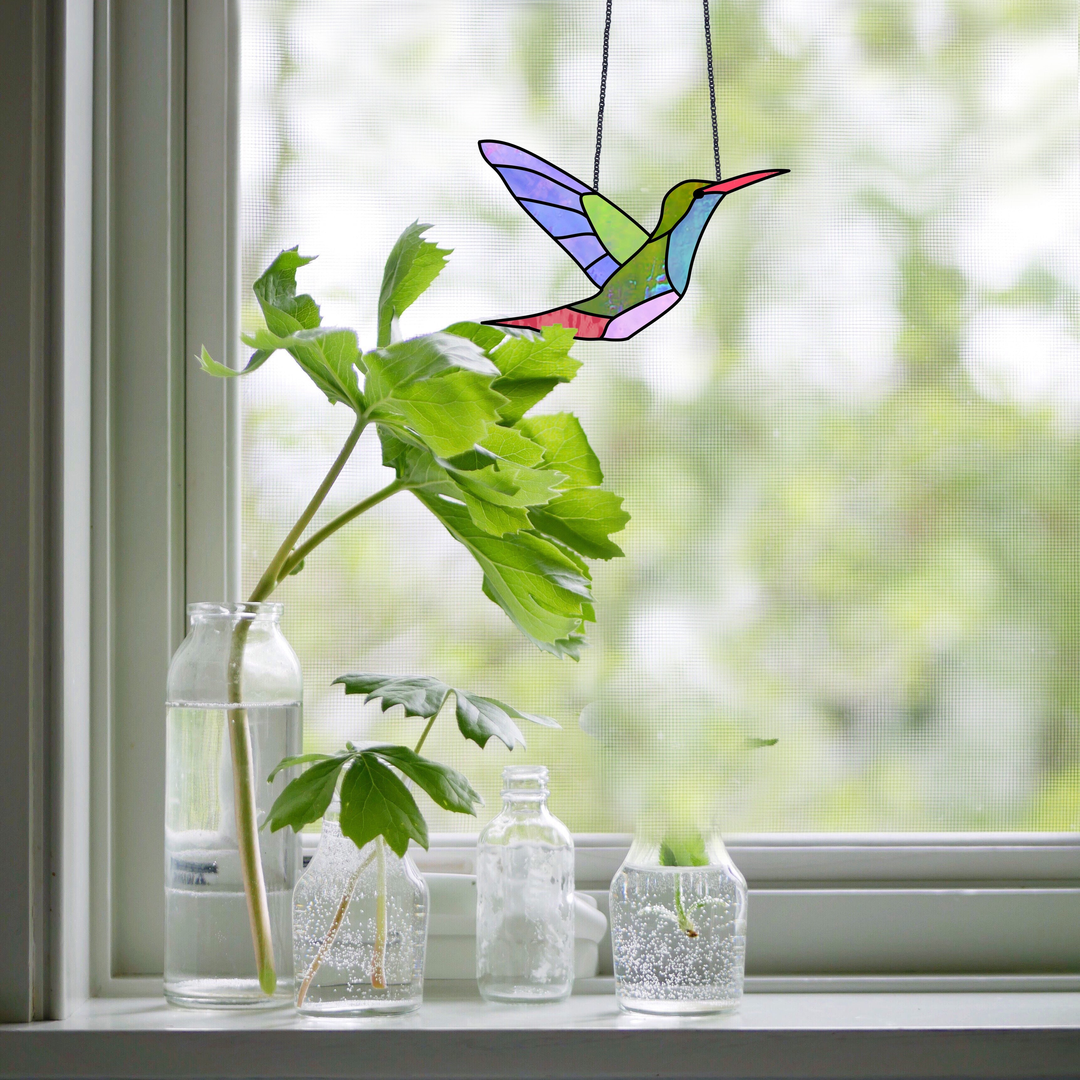 Hummingbird Stained Glass Pattern