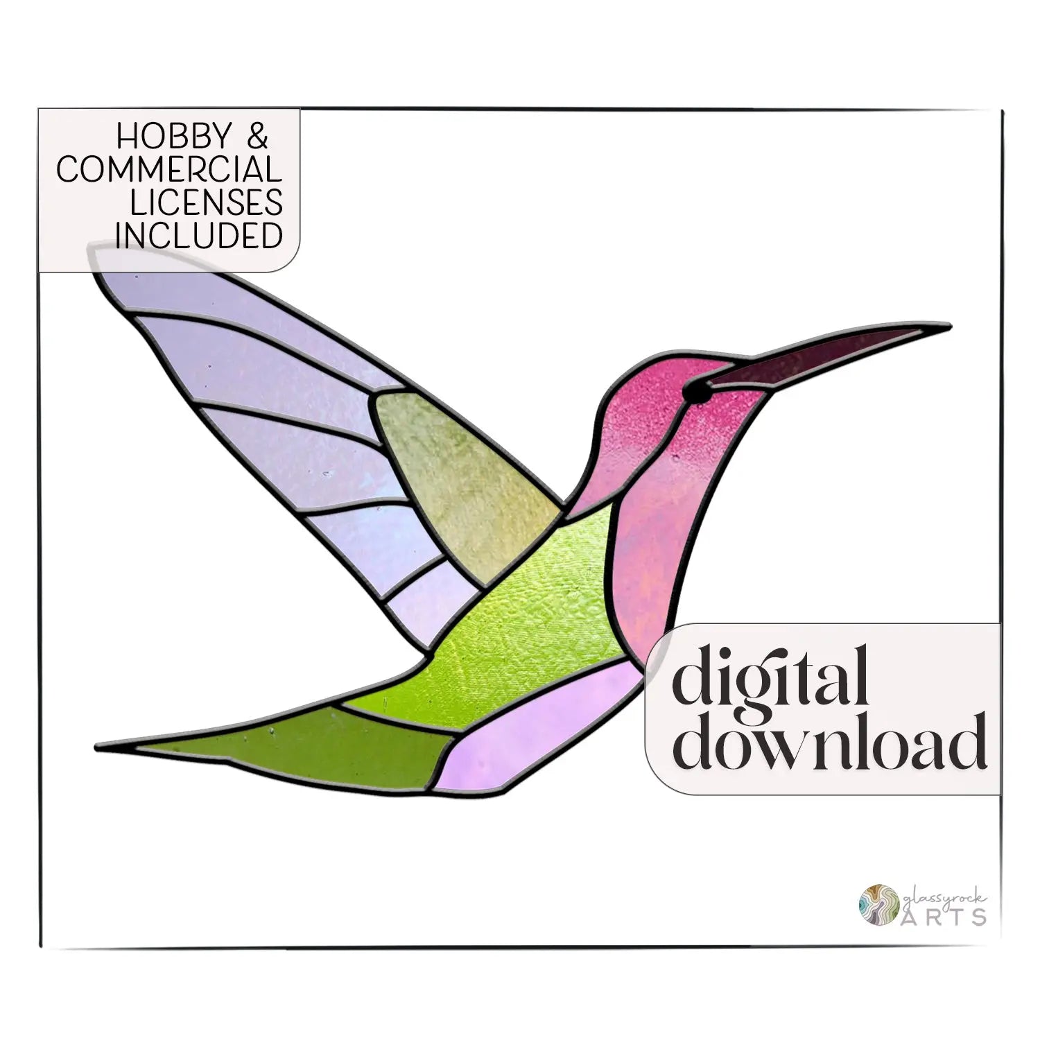 Hummingbird Stained Glass Pattern