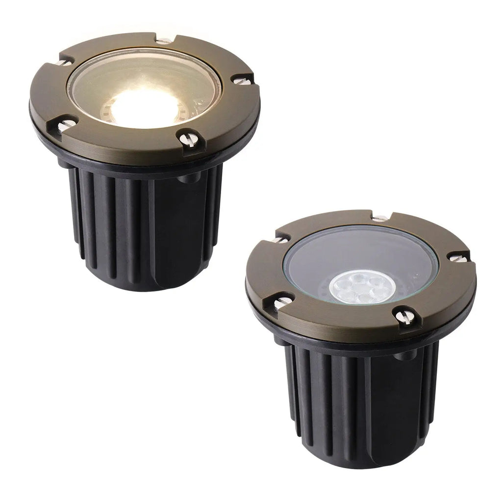 Inground Well Lights For Landscape with MR16 Socket and Brass PVC Housing