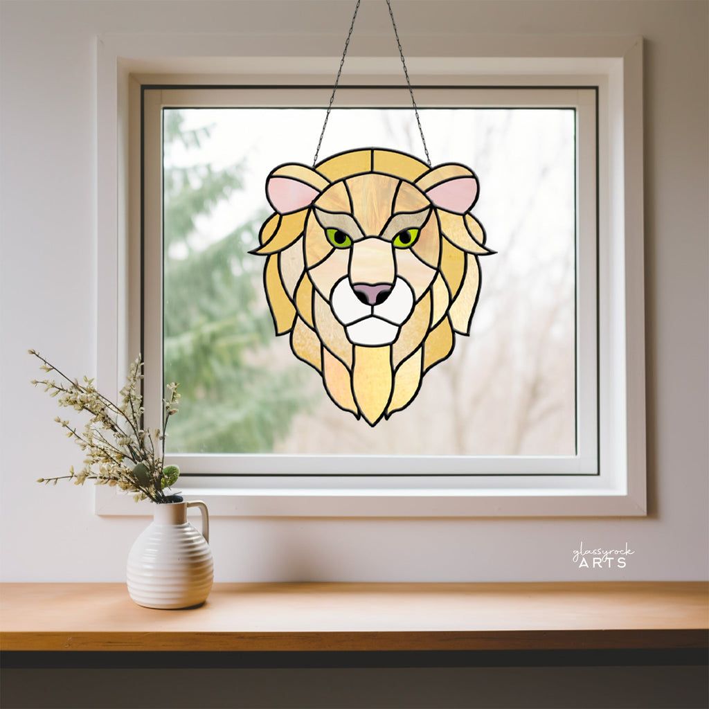 Lion Stained Glass Pattern