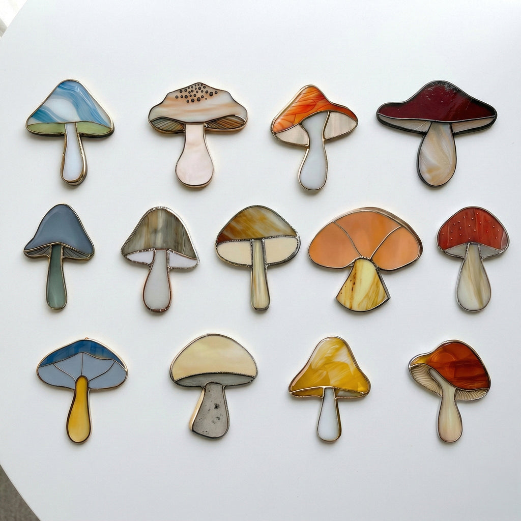 Easy Mushroom Ornaments Stained Glass Patterns