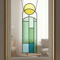 Abstract Sunset Stained Glass Pattern