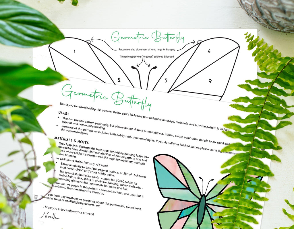 Beginner Butterfly Stained Glass Pattern