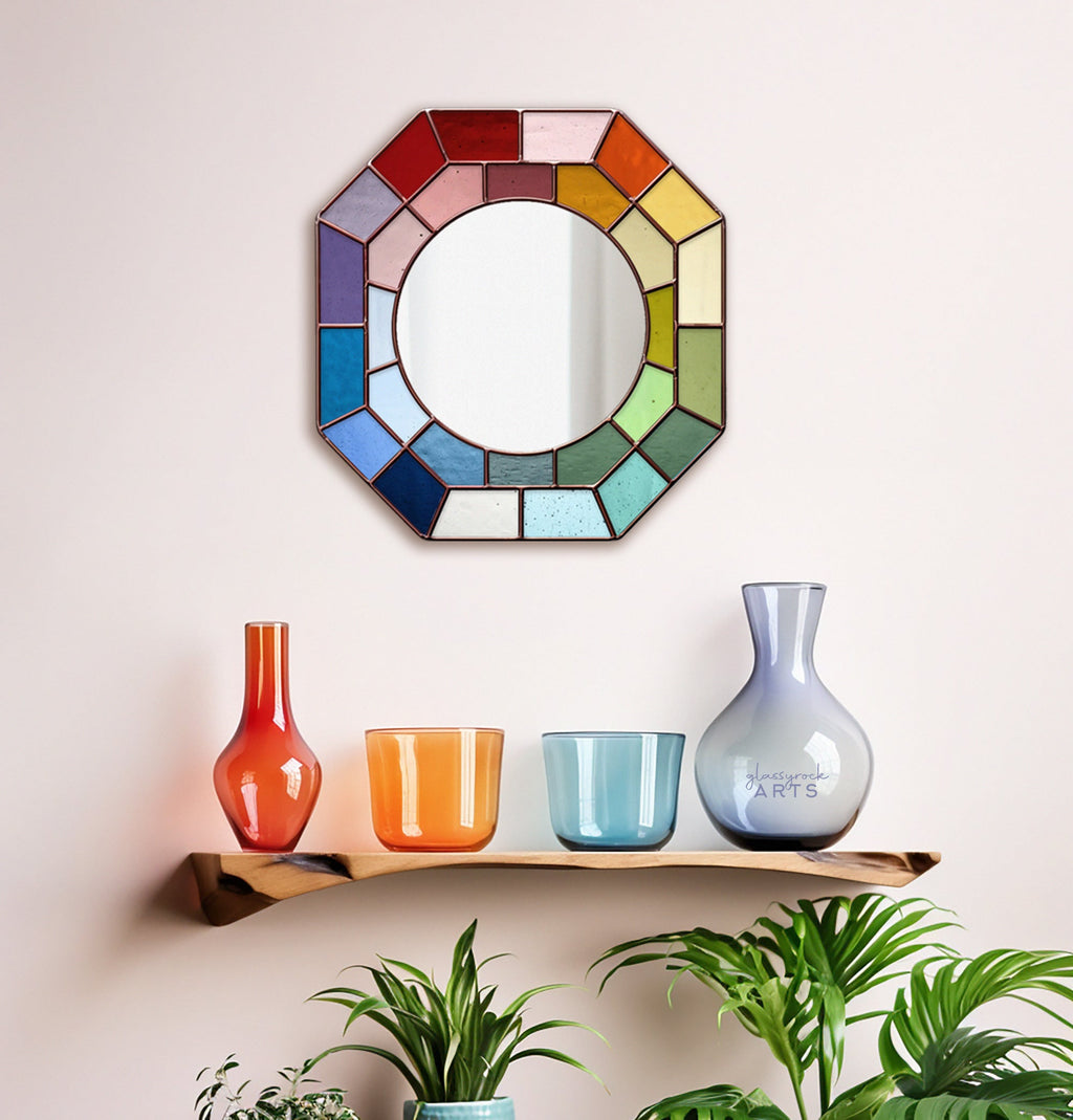 Octagon Mirror Stained Glass Pattern