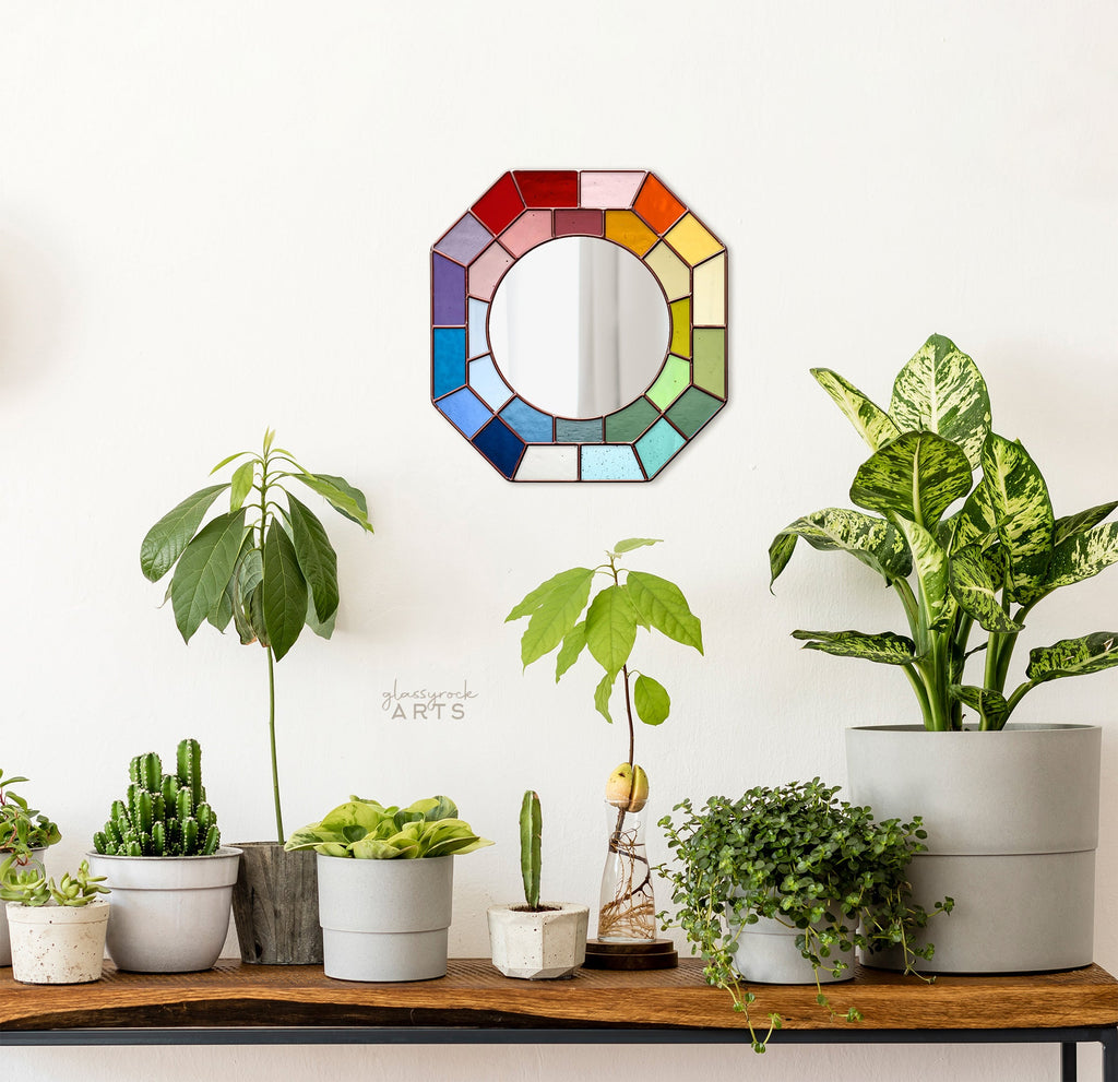 Octagon Mirror Stained Glass Pattern