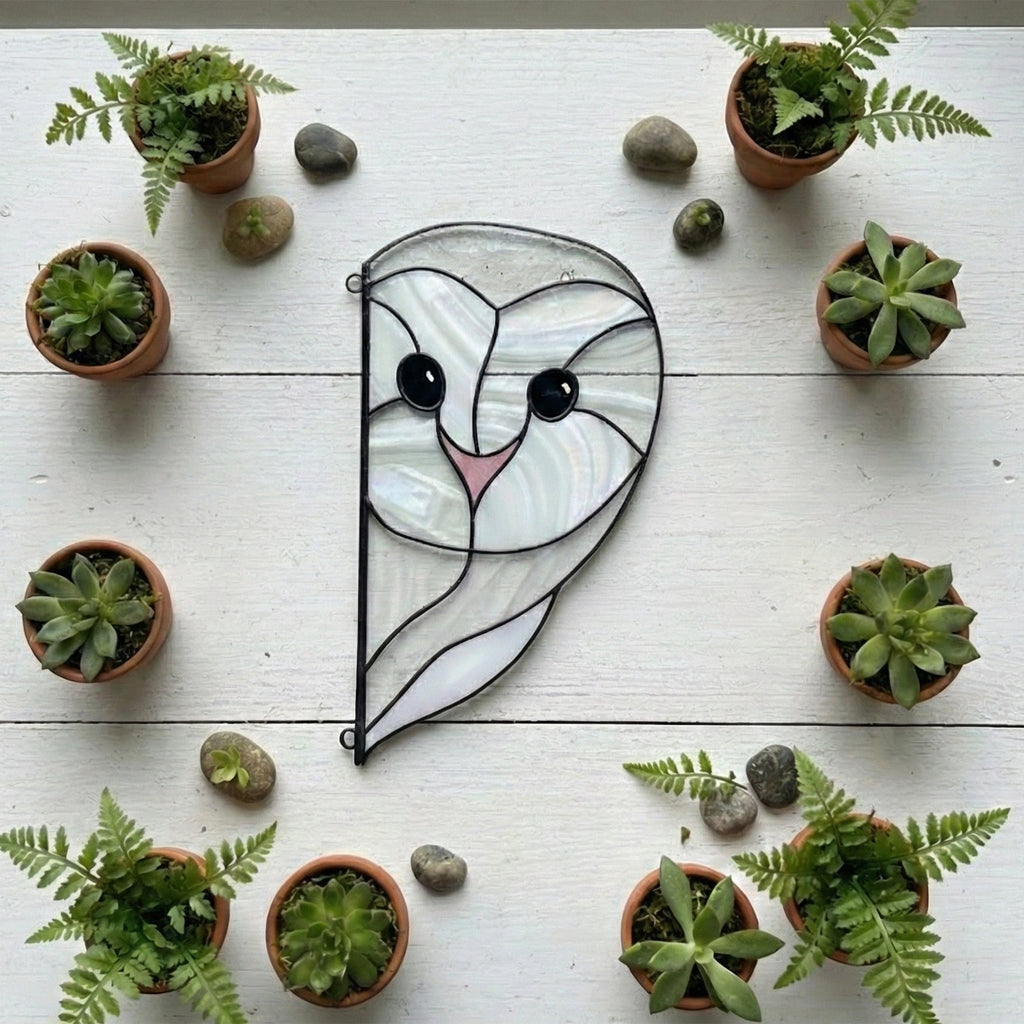Snowy Owl Stained Glass Pattern