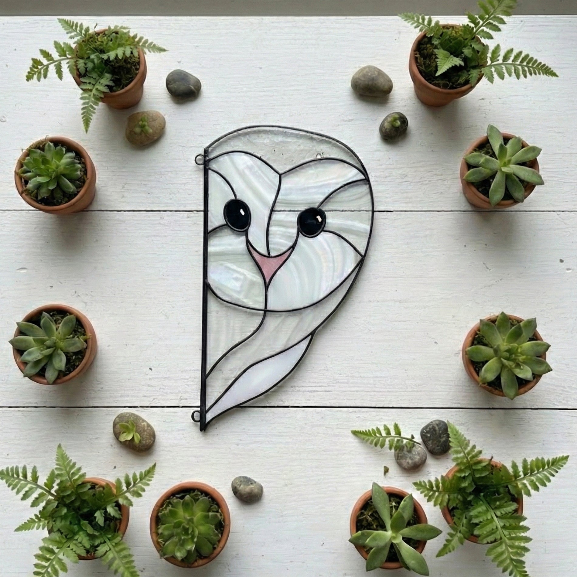 Snowy Owl Stained Glass Pattern