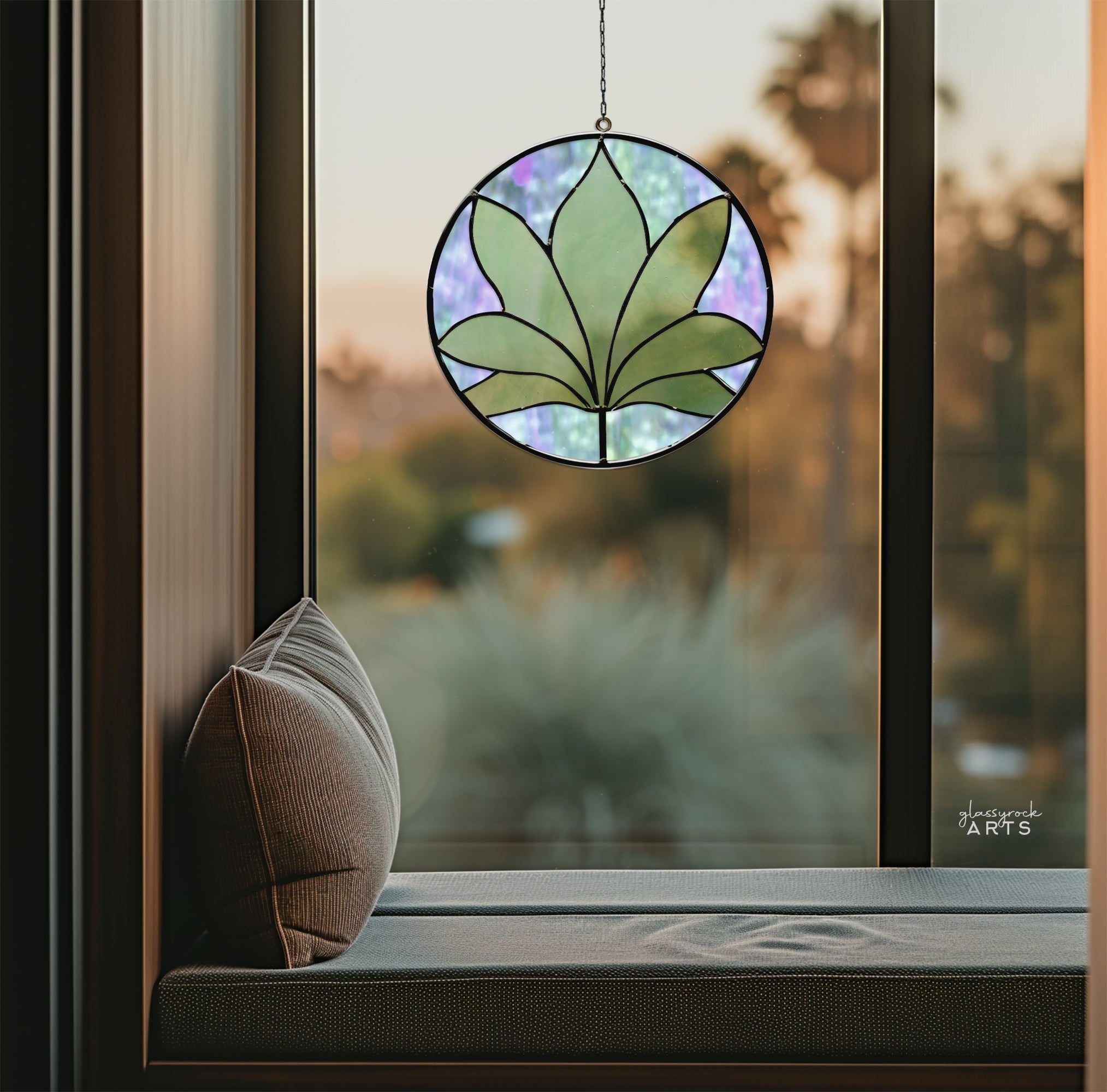 Palm Frond Stained Glass Pattern